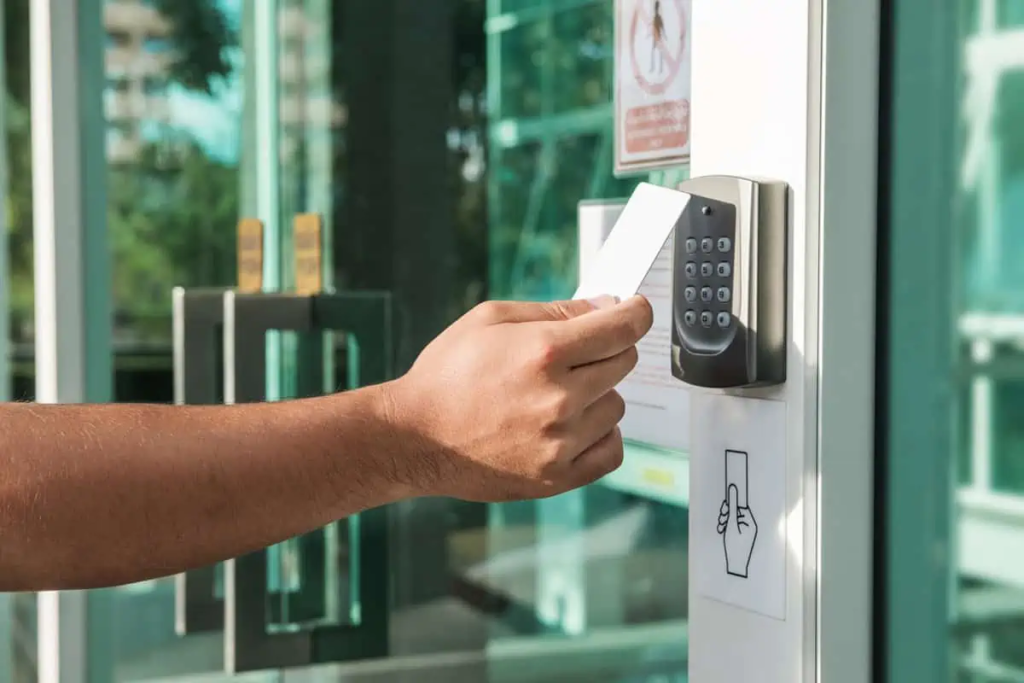 Key card door lock security solutions for small offices