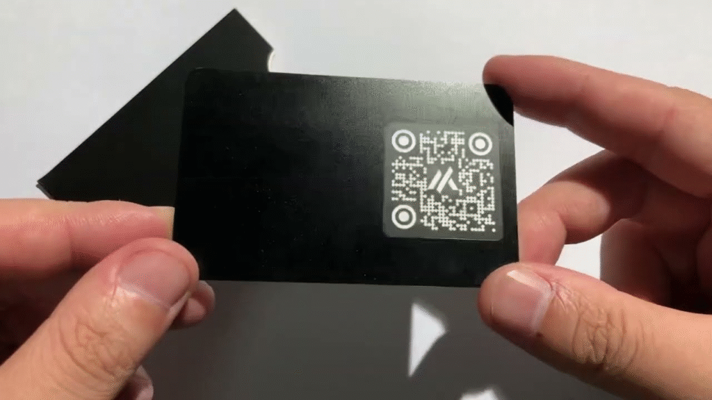 NFC card with QR code