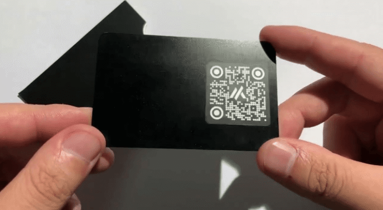 NFC card with QR code