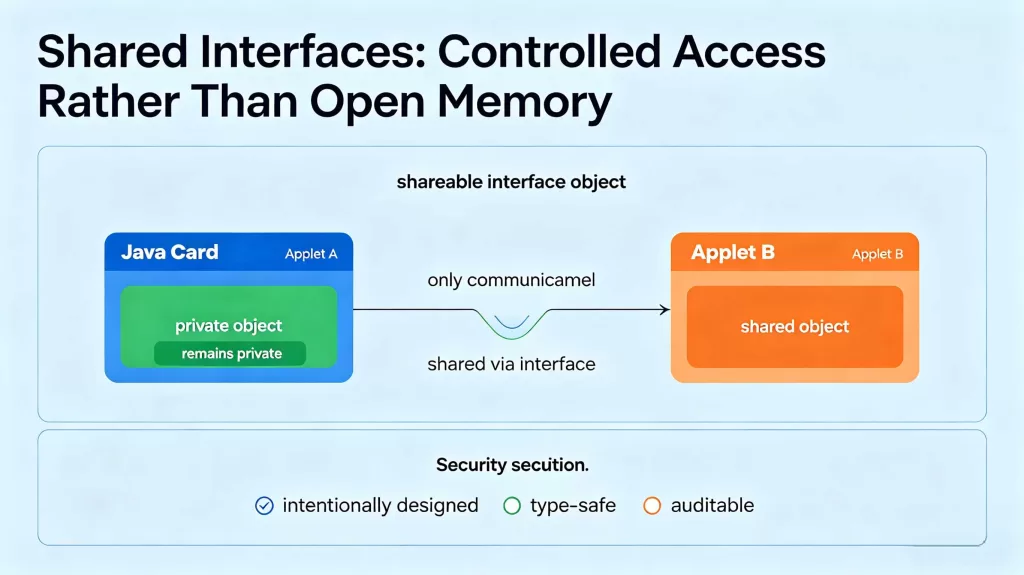 Shared Interfaces Controlled Access Rather Than Open Memory
