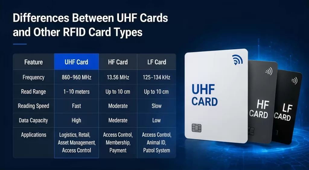 Differences Between UHF Cards and Other RFID Card Types