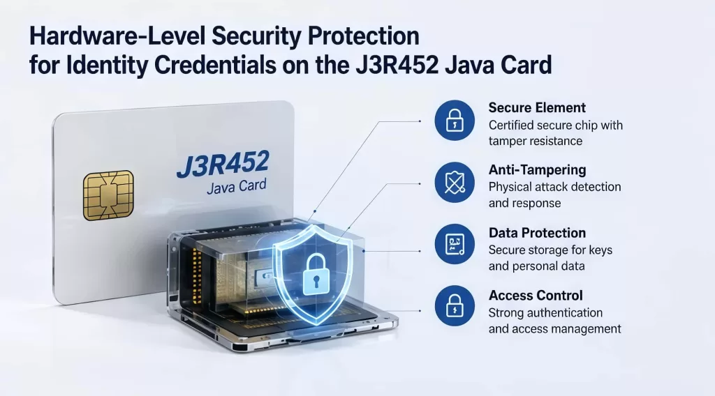 Hardware-Level Security Protection for Identity Credentials on the J3R452 Java Card