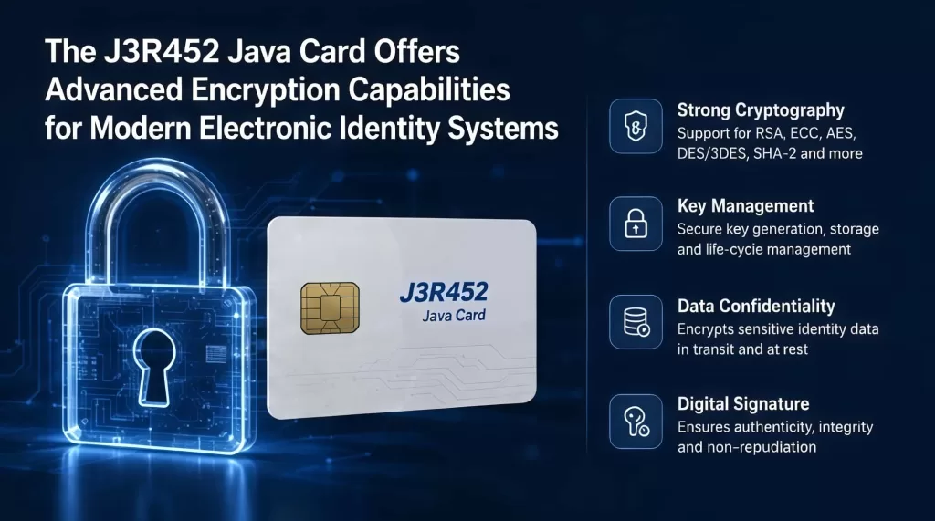 The J3R452 Java Card Offers Advanced Encryption Capabilities for Modern Electronic Identity Systems