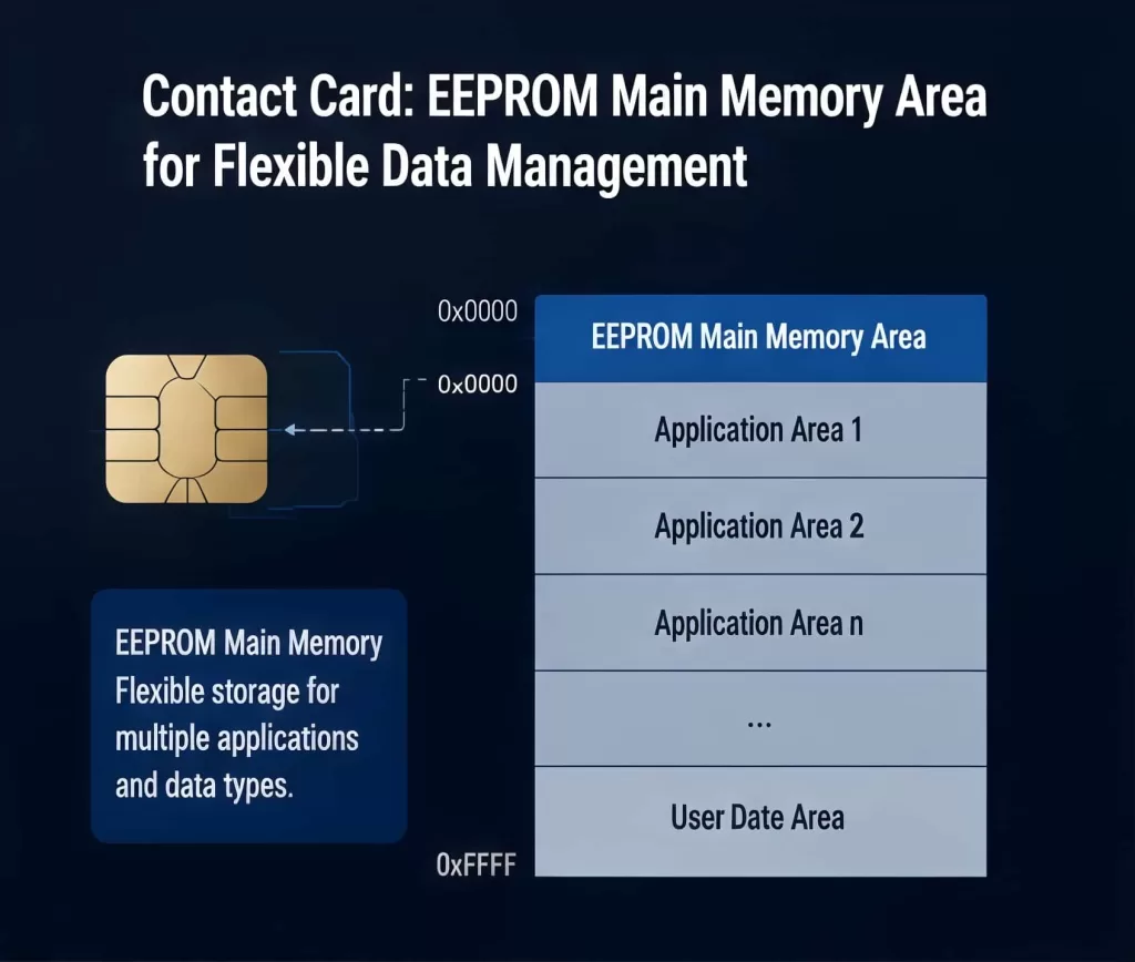 Contact Card EEPROM Main Memory Area for Flexible Data Management
