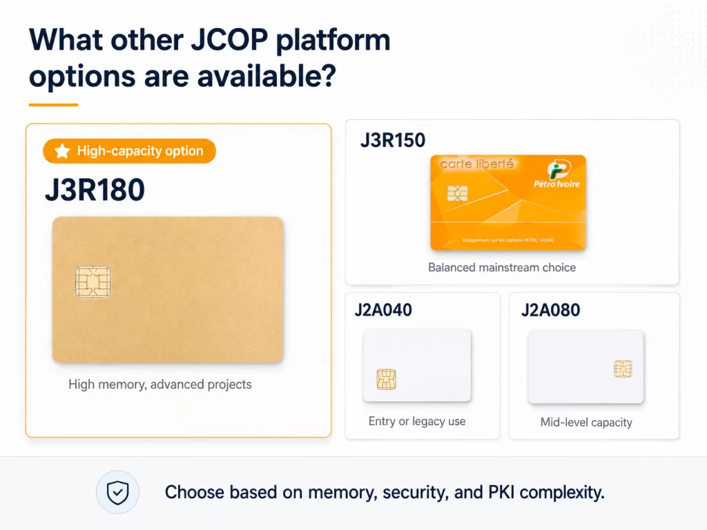 What other JCOP platform options are available