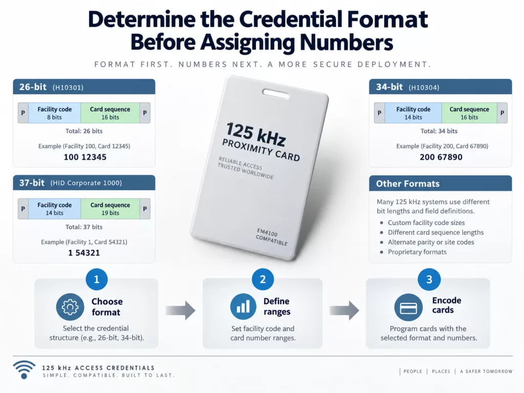 Determine the Credential Format Before Assigning Numbers