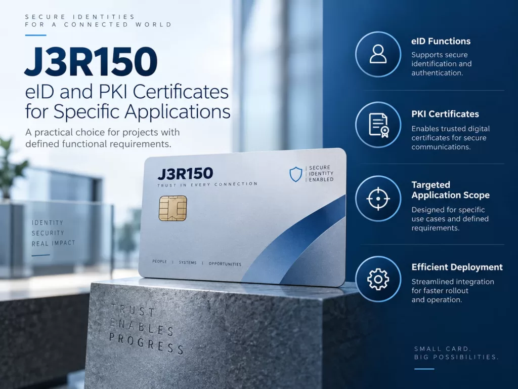 J3R150 eID and PKI Certificates for Specific Applications