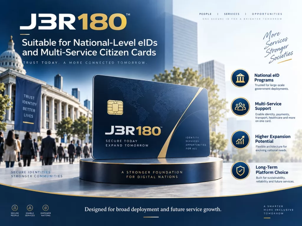 J3R180 Suitable for National-Level eIDs and Multi-Service Citizen Cards