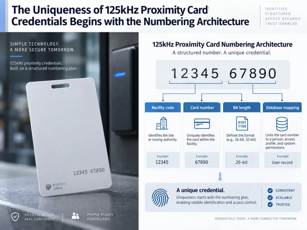 The Uniqueness of 125kHz Proximity Card Credentials Begins with the Numbering Architecture