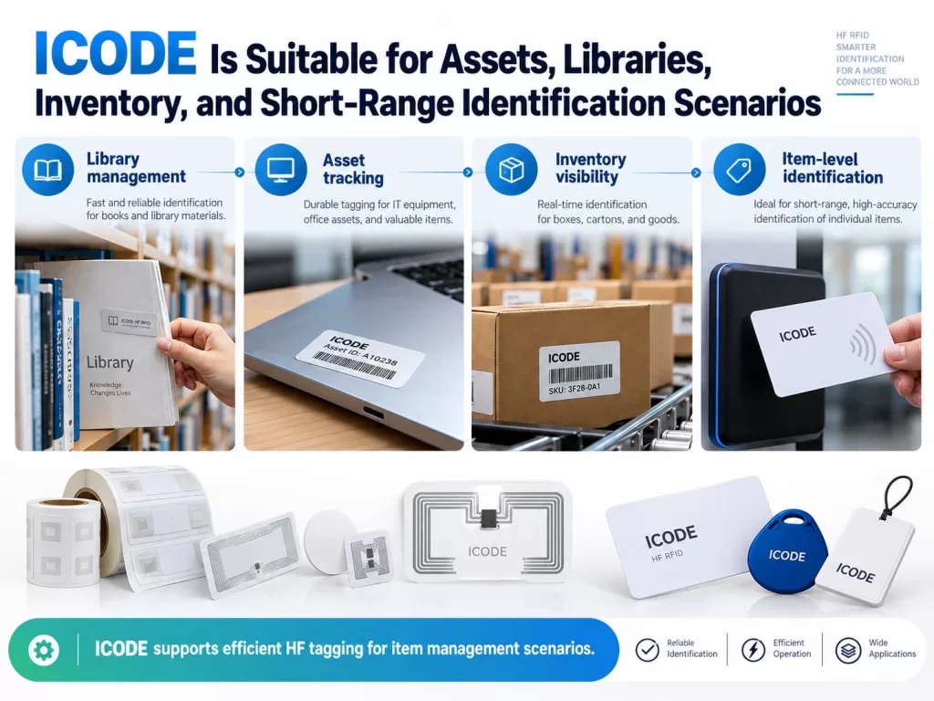 ICODE Is Suitable for Assets, Libraries, Inventory, and Short-Range Identification Scenarios