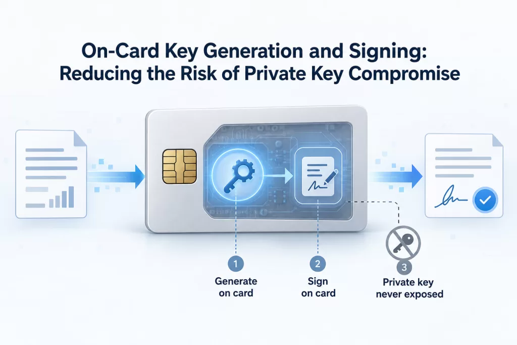 On-Card Key Generation and Signing